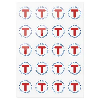 Klistremerkeark DNT Klistremerker Logo