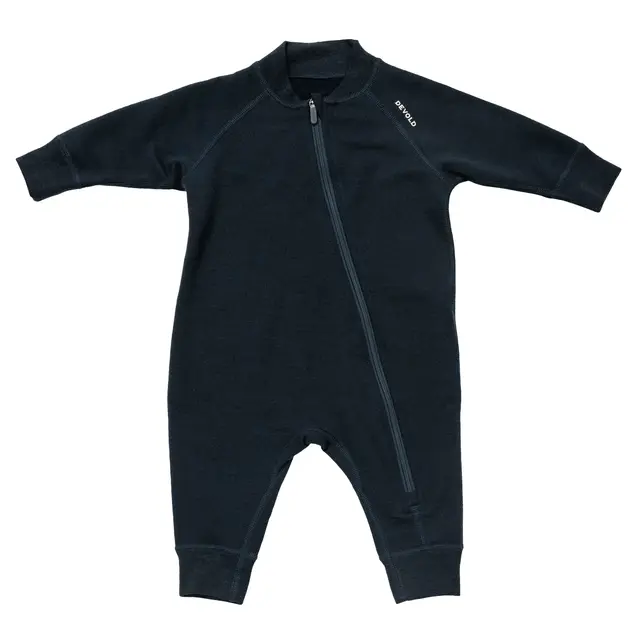 Dress til barn 2 mnd Devold Nibba Merino Playsuit Kid 56 284 