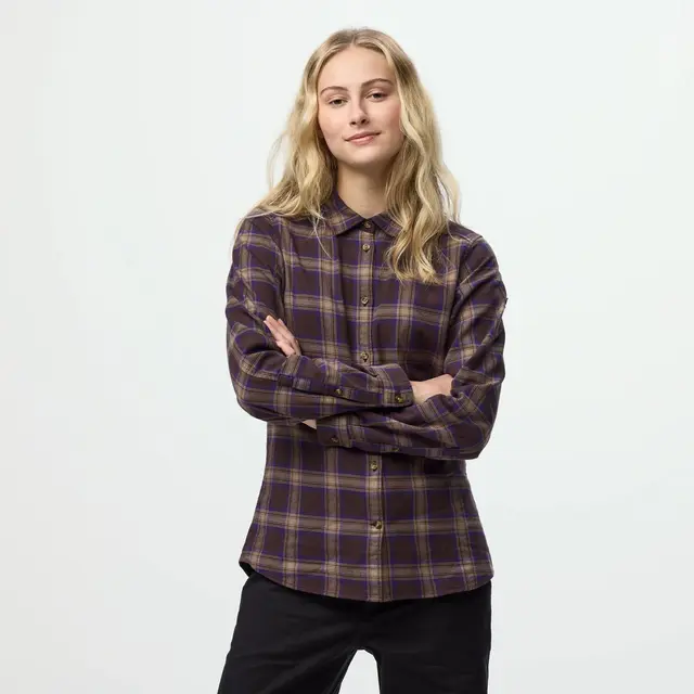 Skjorte til dame XL Fjällräven Övik Flannel W XL 662-118 
