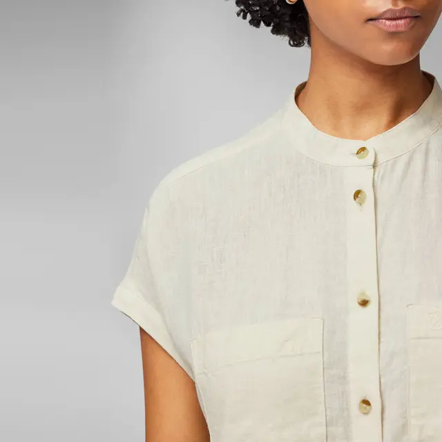 Skjorte til dame M Fjällräven Övik Hemp Shirt SS W M 113 