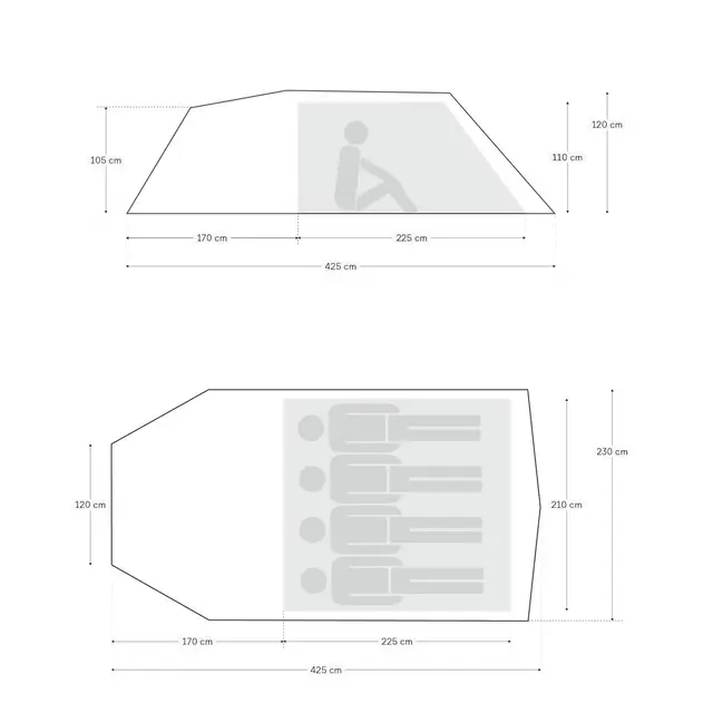 Tunnelltelt til 4 Helsport Superlight Fjellheimen 4 Camp 