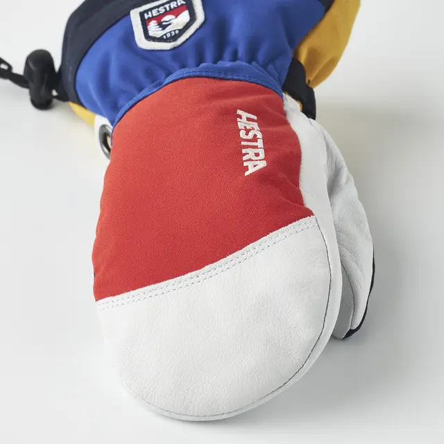 Skivotter til junior 4–5 år Hestra Army Leather Heli Ski Mitt Jr 3 5 