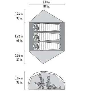 Kuppeltelt til 3 MSR Freelite 3