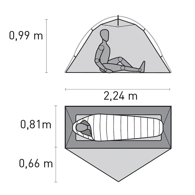 Kuppeltelt til 1 MSR Hubba Hubba LT 1 