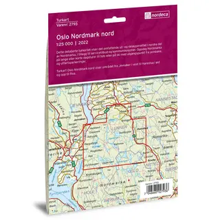 Oslo Nordmark nord Nordeca Turkart 1:25 000 2793