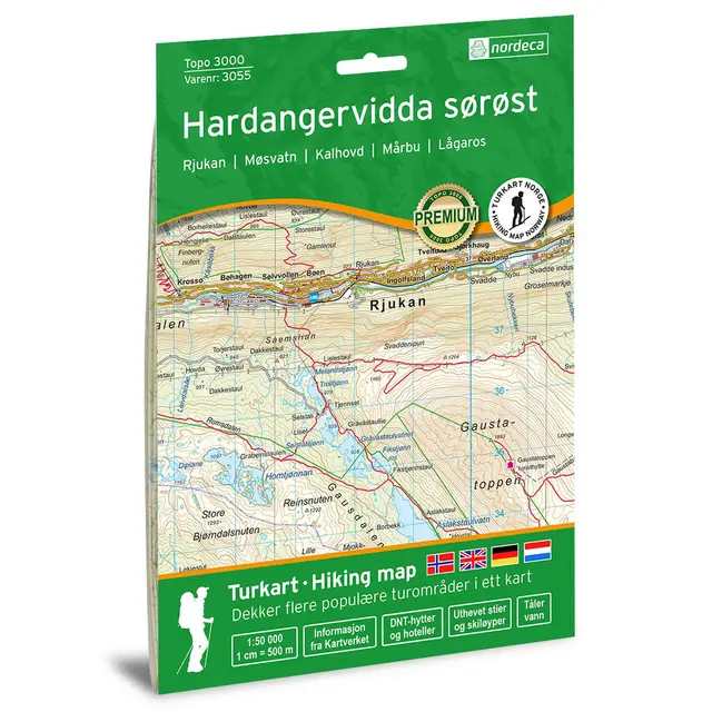 Hardangervidda sørøst Nordeca Topo 1:50 000 3055 