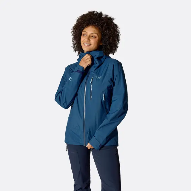 Skalljakke til dame M Rab Downpour Mountain Jacket W 12 Black 