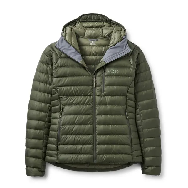 Dunjakke til dame XS Rab Microlight Alpine Hoody W 8 ARM 