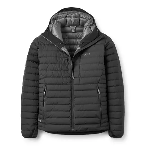 Dunjakke til herre Rab Microlight Windstopper Hoody M Black